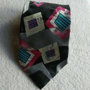 Vintage 90s Retro Square Extra Long Tie